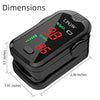 Oxygen Monitor Portable Digital Reading LED Display with 2 Batteries and Lanyard